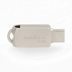 Nedis Flash Drive | 64 GB | USB-A / USB-C™ | Leessnelheid: 90 MB/s | Schrijfsnelheid: 20 MB/s Nedis Flash Drive | 64 GB | USB-A / USB-C™ | Leessnelheid: 90 MB/s | Schrijfsnelheid: 20 MB/s