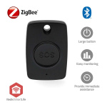 Nedis Smart Home Paniekknop | Zigbee 3.0 | Batterijtype: CR2450 | Zwart