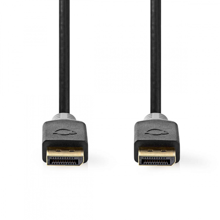 Nedis DisplayPort-Kabel | DisplayPort Male | DisplayPort Male | 8K@60Hz | Verguld | 2.00 m | Rond | PVC | Antraciet | Doos Nedis DisplayPort-Kabel | DisplayPort Male | DisplayPort Male | 8K@60Hz | Verguld | 2.00 m | Rond | PVC | Antraciet | Doos