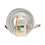 Nedis CAT6 Netwerkkabel | RJ45 Male | RJ45 Male | S/FTP | 10.0 m | Rond | LSZH | Wit | Label
