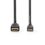 Nedis High Speed HDMI™-Kabel met Ethernet | HDMI™ Connector | HDMI™ Mini-Connector | 4K@30Hz | 10.2 Gbps | 1.50 m | Rond | PVC | Zwart | Label Nedis High Speed HDMI™-Kabel met Ethernet | HDMI™ Connector | HDMI™ Mini-Connector | 4K@30Hz | 10.2 Gbps | 1.50 m | Rond | PVC | Zwart | Label