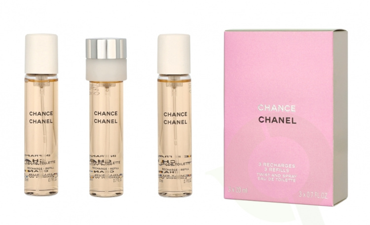 Chanel Chance Twist And Spray 60 ml 3x Edt Spray Refill 20Ml - Twist and Spray