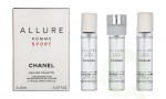Chanel Allure Homme Sport Giftset 60 ml 3x Edt Travel Spray Refill 20Ml - Twist and Spray