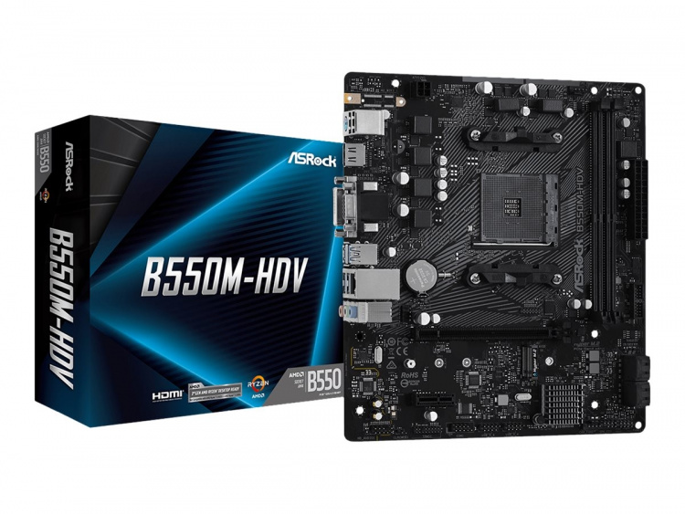 ASRock B550M-HDV Micro-ATX AM4 AMD B550 ASRock B550M-HDV Micro-ATX AM4 AMD B550