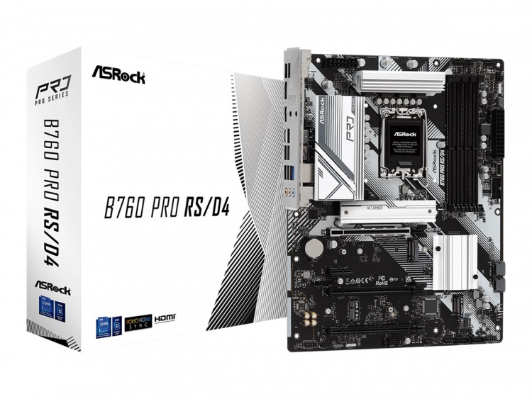 ASRock B760 PRO RS, DDR4 LGA1700 mATX ASRock B760 PRO RS, DDR4 LGA1700 mATX