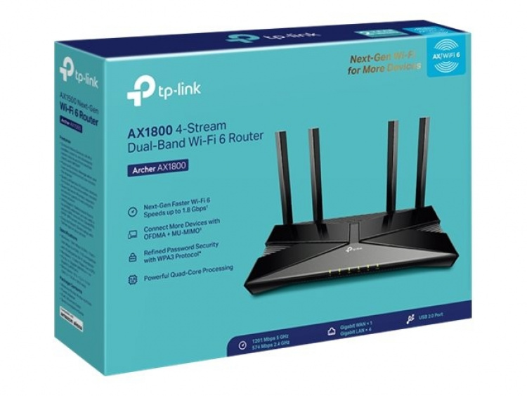 TP-LINK Archer AX1800 draadloze router desktop