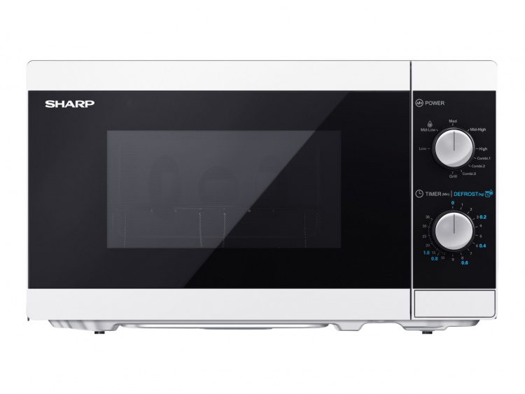 Sharp Microwave with Grill Freestanding 800W 20 liters White/Black Sharp Microwave with Grill Freestanding 800W 20 liters White/Black