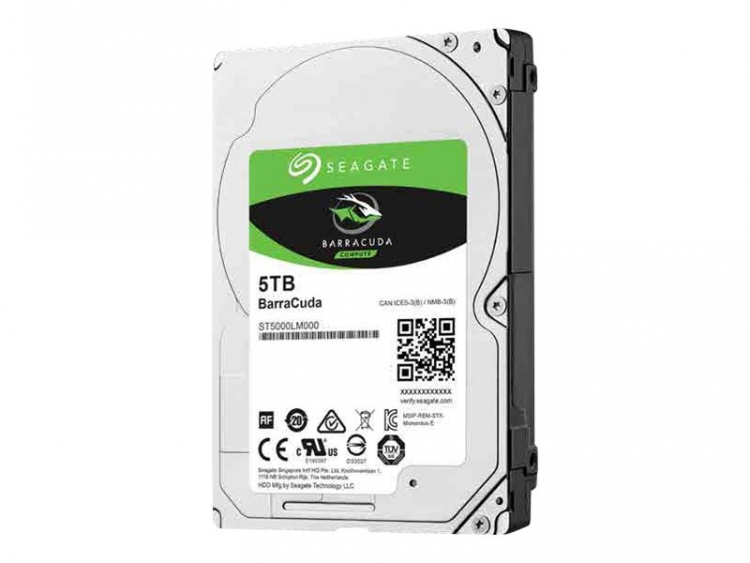 SEAGATE Guardian BarraCuda Hårddisk ST5000LM000 5TB 2.5 SATA-600 5400rpm