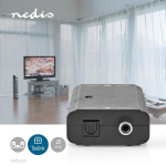 Nedis Digitale Audioconverter | 2-wegs | Ingangen audio / video / data: 1x S/PDIF (RCA) Female / 1x Toslink Female | Uitgangen audio / video / data: 1x S/PDIF (RCA) Female / 1x TosLink Female | Manueel | Zwart