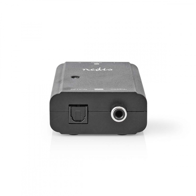 Nedis Digitale Audioconverter | 1-weg | Ingangen audio / video / data: 2x RCA Male | Uitgangen audio / video / data: 1x S/PDIF (RCA) Female / 1x TosLink Female | Manueel | Zwart