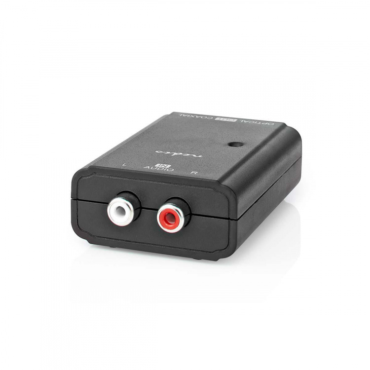 Nedis Digitale Audioconverter | 1-weg | Ingangen audio / video / data: 2x RCA Male | Uitgangen audio / video / data: 1x S/PDIF (RCA) Female / 1x TosLink Female | Manueel | Zwart