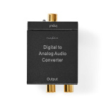 Nedis Digitale Audioconverter | 1-weg | Ingangen audio / video / data: 1x Digital RCA / 1x TosLink | Uitgangen audio / video / data: 1x (2x RCA) / 1x 3.5 mm | Automatisch | Geïntegreerde versterker | Zwart Nedis Digitale Audioconverter | 1-weg | Ingangen audio / video / data: 1x Digital RCA / 1x TosLink | Uitgangen audio / video / data: 1x (2x RCA) / 1x 3.5 mm | Automatisch | Geïntegreerde versterker | Zwart