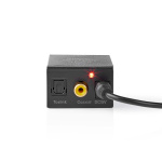Nedis Digitale Audioconverter | 1-weg | Ingangen audio / video / data: 1x Digital RCA / 1x TosLink | Uitgangen audio / video / data: 1x (2x RCA) / 1x 3.5 mm | Automatisch | Geïntegreerde versterker | Zwart Nedis Digitale Audioconverter | 1-weg | Ingangen audio / video / data: 1x Digital RCA / 1x TosLink | Uitgangen audio / video / data: 1x (2x RCA) / 1x 3.5 mm | Automatisch | Geïntegreerde versterker | Zwart
