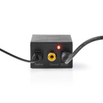 Nedis Digitale Audioconverter | 1-weg | Ingangen audio / video / data: 1x Digital RCA / 1x TosLink | Uitgangen audio / video / data: 1x (2x RCA) / 1x 3.5 mm | Automatisch | Geïntegreerde versterker | Zwart Nedis Digitale Audioconverter | 1-weg | Ingangen audio / video / data: 1x Digital RCA / 1x TosLink | Uitgangen audio / video / data: 1x (2x RCA) / 1x 3.5 mm | Automatisch | Geïntegreerde versterker | Zwart