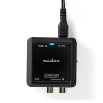 Nedis Digitale Audioconverter | 1-weg | Ingangen audio / video / data: HDMI™ Input | Uitgangen audio / video / data: 1x 3.5 mm / 2x (2x RCA Female) | Automatisch | Antraciet