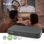 Nedis Digitale Audioconverter | 2-wegs | Ingangen audio / video / data: DC Power / 1x HDMI™ Input | Uitgangen audio / video / data: 2x HDMI™ Output | Automatisch | Antraciet
