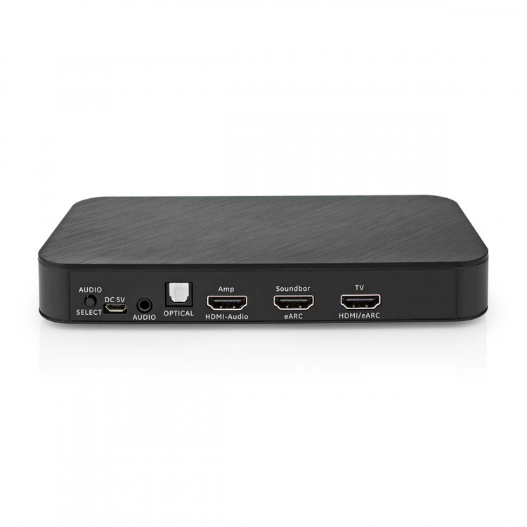 Nedis Digitale Audioconverter | 2-wegs | Ingangen audio / video / data: DC Power / 1x HDMI™ Input | Uitgangen audio / video / data: 1x 3.5 mm / 1x TosLink / 3x HDMI™ Output | Automatisch / Drukknop | Antraciet Nedis Digitale Audioconverter | 2-wegs | Ingangen audio / video / data: DC Power / 1x HDMI™ Input | Uitgangen audio / video / data: 1x 3.5 mm / 1x TosLink / 3x HDMI™ Output | Automatisch / Drukknop | Antraciet