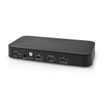 Nedis Digitale Audioconverter | 2-wegs | Ingangen audio / video / data: DC Power / 1x HDMI™ Input | Uitgangen audio / video / data: 1x 3.5 mm / 1x TosLink / 3x HDMI™ Output | Automatisch / Drukknop | Antraciet Nedis Digitale Audioconverter | 2-wegs | Ingangen audio / video / data: DC Power / 1x HDMI™ Input | Uitgangen audio / video / data: 1x 3.5 mm / 1x TosLink / 3x HDMI™ Output | Automatisch / Drukknop | Antraciet
