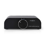 Nedis Analoge Audio-Switch | 4-Poorts poort(en) | Ingangen audio / video / data: 1x 3.5 mm Audio Input / 3x (2x RCA Female) | Uitgangen audio / video / data: 1x (2x RCA Female) | Manueel | Metaal | Antraciet