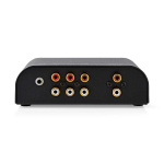 Nedis Analoge Audio-Switch | 4-Poorts poort(en) | Ingangen audio / video / data: 1x 3.5 mm Audio Input / 3x (2x RCA Female) | Uitgangen audio / video / data: 1x (2x RCA Female) | Manueel | Metaal | Antraciet