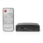 Nedis Digitale Audio-Switch | 4-wegs | Ingangen audio / video / data: DC Power / 4x TosLink | Uitgangen audio / video / data: TosLink Female | Afstandsbediening / Drukknop / Manueel | Metaal | Zwart Nedis Digitale Audio-Switch | 4-wegs | Ingangen audio / video / data: DC Power / 4x TosLink | Uitgangen audio / video / data: TosLink Female | Afstandsbediening / Drukknop / Manueel | Metaal | Zwart