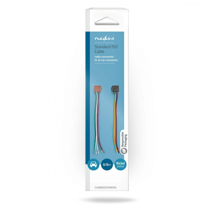 Nedis ISO-Kabel voor Autoradio | ISO-compatibiliteit: Standaard | 0.15 m | Rond | PVC | Doos