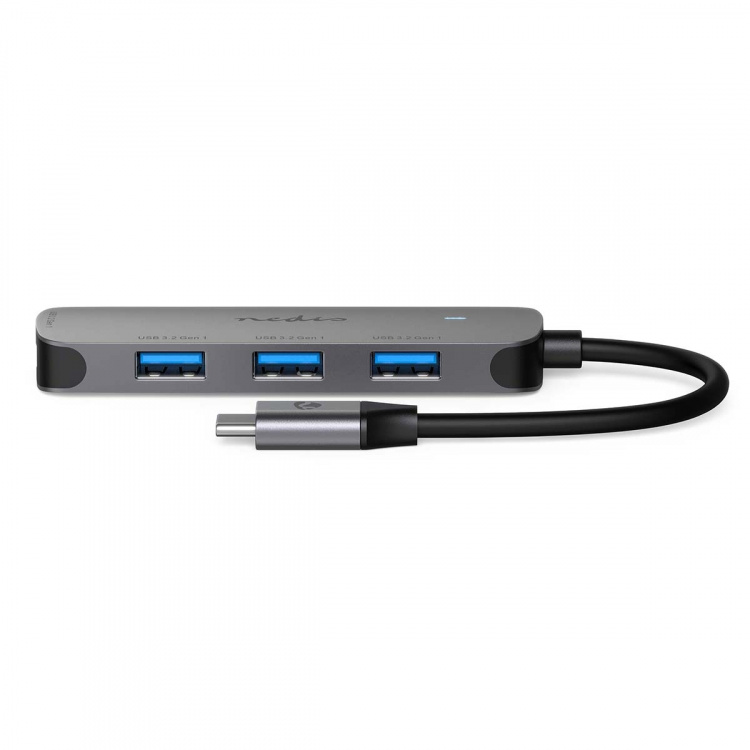 Nedis USB-Hub | 1x USB-C™ | 4x USB A Female | 4-Poorts poort(en) | USB 3.2 Gen 1 | USB Gevoed | 5 Gbps