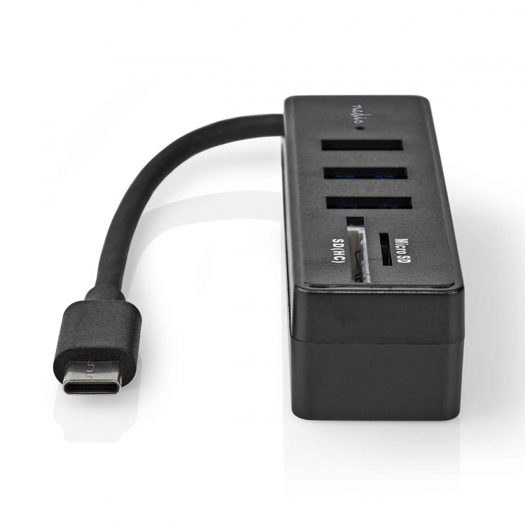 Nedis USB-Hub | 1x USB-C™ | 3x USB A Female | 5-Poorts poort(en) | USB 3.2 Gen 1 | USB Gevoed | 5 Gbps | SD & MicroSD Nedis USB-Hub | 1x USB-C™ | 3x USB A Female | 5-Poorts poort(en) | USB 3.2 Gen 1 | USB Gevoed | 5 Gbps | SD & MicroSD