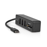 Nedis USB-Hub | 1x USB-C™ | 3x USB A Female | 5-Poorts poort(en) | USB 3.2 Gen 1 | USB Gevoed | 5 Gbps | SD & MicroSD Nedis USB-Hub | 1x USB-C™ | 3x USB A Female | 5-Poorts poort(en) | USB 3.2 Gen 1 | USB Gevoed | 5 Gbps | SD & MicroSD
