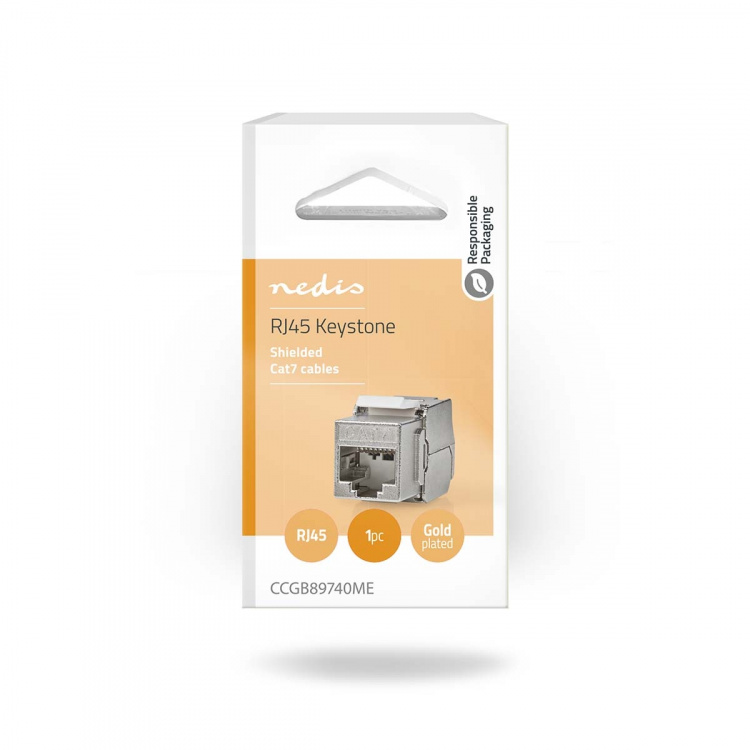 Nedis Keystone | CAT7 | RJ45 Female | S/FTP | Metaal | Doos