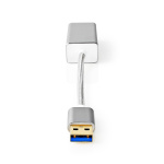 Nedis USB-netwerkadapter | USB 3.2 Gen 1 | 1 Gbps | USB-A Male | RJ45 Female | 0.20 m | Rond | Verguld | Koper | Zilver | Cover Window Box Nedis USB-netwerkadapter | USB 3.2 Gen 1 | 1 Gbps | USB-A Male | RJ45 Female | 0.20 m | Rond | Verguld | Koper | Zilver | Cover Window Box