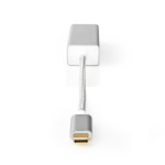 Nedis USB-netwerkadapter | USB 3.2 Gen 1 | 1 Gbps | USB-C™ Male | RJ45 Female | 0.20 m | Rond | Verguld | Vertind-Koper | Zilver | Cover Window Box Nedis USB-netwerkadapter | USB 3.2 Gen 1 | 1 Gbps | USB-C™ Male | RJ45 Female | 0.20 m | Rond | Verguld | Vertind-Koper | Zilver | Cover Window Box