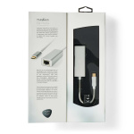 Nedis USB-netwerkadapter | USB 3.2 Gen 1 | 1 Gbps | USB-C™ Male | RJ45 Female | 0.20 m | Rond | Verguld | Vertind-Koper | Zilver | Cover Window Box Nedis USB-netwerkadapter | USB 3.2 Gen 1 | 1 Gbps | USB-C™ Male | RJ45 Female | 0.20 m | Rond | Verguld | Vertind-Koper | Zilver | Cover Window Box