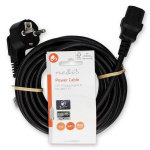 Nedis Stroomkabel | Type F (CEE 7/7) Male | IEC-320-C13 | Gehoekt | Recht | Vernikkeld | 5.00 m | Rond | PVC | Zwart | Label Nedis Stroomkabel | Type F (CEE 7/7) Male | IEC-320-C13 | Gehoekt | Recht | Vernikkeld | 5.00 m | Rond | PVC | Zwart | Label