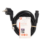 Nedis Stroomkabel | Type F (CEE 7/7) Male | IEC-320-C5 | Gehoekt | Recht | Vernikkeld | 3.00 m | Rond | PVC | Zwart | Label Nedis Stroomkabel | Type F (CEE 7/7) Male | IEC-320-C5 | Gehoekt | Recht | Vernikkeld | 3.00 m | Rond | PVC | Zwart | Label