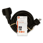 Nedis Stroomkabel | Type F (CEE 7/7) Male | Type F (CEE 7/7) Female | Recht | Recht | Vernikkeld | 5.00 m | Rond | PVC | Zwart | Label