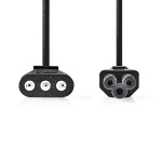 Nedis Stroomkabel | Italië Male | IEC-320-C5 | Recht | Recht | Vernikkeld | 2.00 m | Rond | PVC | Zwart | Label Nedis Stroomkabel | Italië Male | IEC-320-C5 | Recht | Recht | Vernikkeld | 2.00 m | Rond | PVC | Zwart | Label