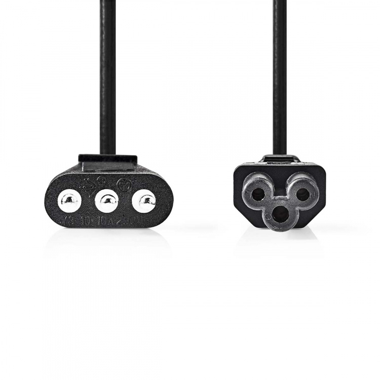 Nedis Stroomkabel | Italië Male | IEC-320-C5 | Recht | Recht | Vernikkeld | 2.00 m | Rond | PVC | Zwart | Label Nedis Stroomkabel | Italië Male | IEC-320-C5 | Recht | Recht | Vernikkeld | 2.00 m | Rond | PVC | Zwart | Label