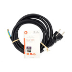 Nedis Stroomkabel | Type F (CEE 7/7) Male | Open | Recht | Recht | Vernikkeld | 3.00 m | Rond | PVC | Zwart | Label Nedis Stroomkabel | Type F (CEE 7/7) Male | Open | Recht | Recht | Vernikkeld | 3.00 m | Rond | PVC | Zwart | Label