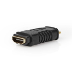 Nedis HDMI™-Adapter | HDMI™ Mini-Connector | HDMI™ Output | Verguld | Recht | ABS | Zwart | 1 Stuks | Blister