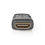 Nedis HDMI™-Adapter | HDMI™ Mini-Connector | HDMI™ Output | Verguld | Recht | ABS | Zwart | 1 Stuks | Blister
