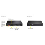 Edimax Lange afstand 8-poorts Gigabit PoE+-switch met DIP-switch