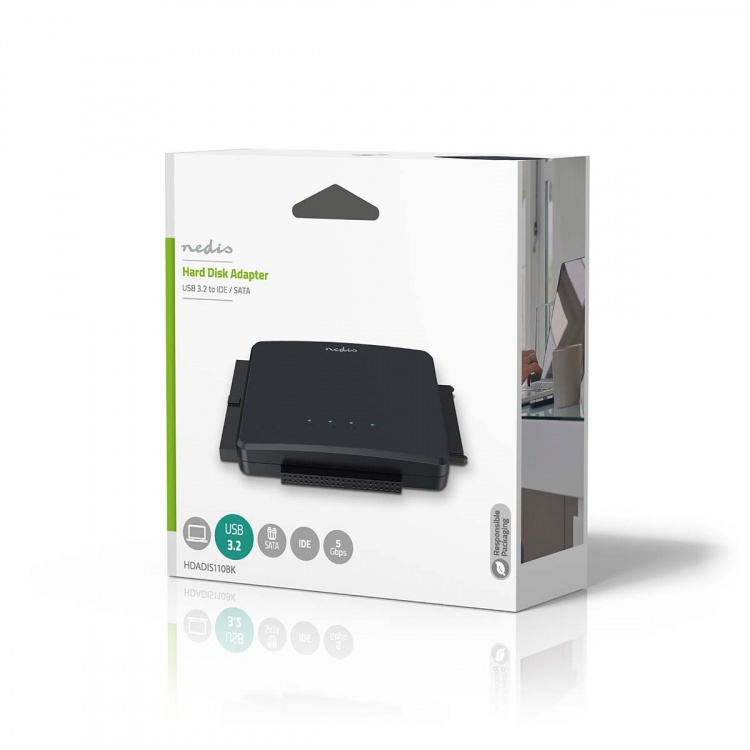 Nedis Hardeschijfadapter | USB 3.2 Gen1 | 2.5 / 3.5  Nedis Hardeschijfadapter | USB 3.2 Gen1 | 2.5 / 3.5