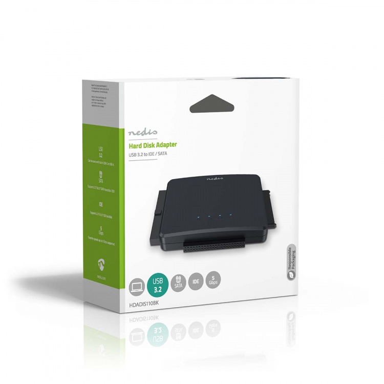 Nedis Hardeschijfadapter | USB 3.2 Gen1 | 2.5 / 3.5  Nedis Hardeschijfadapter | USB 3.2 Gen1 | 2.5 / 3.5