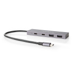 Nedis USB-Hub | 1x USB-C™ 3.2 Gen 2 Male | 2x USB-A 3.2 Gen 2 Female / 2x USB-C™ 3.2 Gen 2 Female | 4-Poorts poort(en) | USB 3.2 Gen 2 | USB Gevoed | 10 Gbps