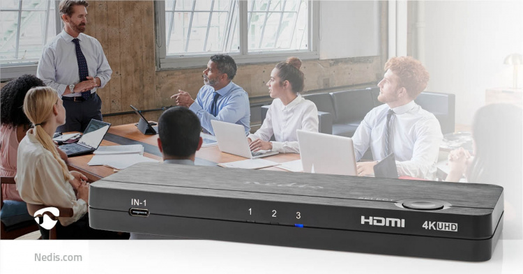Nedis HDMI™-Converter | USB-C™ Female / 2x HDMI™ Input / 4x USB A Female | 1x HDMI™ Output | 1-weg | 4K@60Hz | 18 Gbps | ABS | Antraciet Nedis HDMI™-Converter | USB-C™ Female / 2x HDMI™ Input / 4x USB A Female | 1x HDMI™ Output | 1-weg | 4K@60Hz | 18 Gbps | ABS | Antraciet