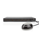 Nedis HDMI™ Matrix-Switch | 4 x 4-Poorts poort(en) | DC Power / 1x RS232 / 4x HDMI™ Input | 4x HDMI™ Output | 4K@60Hz | 18 Gbps | Afstandbestuurbaar | Metaal | Zwart Nedis HDMI™ Matrix-Switch | 4 x 4-Poorts poort(en) | DC Power / 1x RS232 / 4x HDMI™ Input | 4x HDMI™ Output | 4K@60Hz | 18 Gbps | Afstandbestuurbaar | Metaal | Zwart