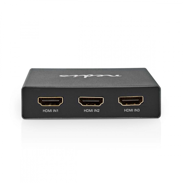 Nedis HDMI™-Switch | 3 poort(en) | 3x HDMI™ Input | 1x HDMI™ Output | 8K@60Hz | 45 Gbps | Afstandbestuurbaar | Aluminium | Antraciet Nedis HDMI™-Switch | 3 poort(en) | 3x HDMI™ Input | 1x HDMI™ Output | 8K@60Hz | 45 Gbps | Afstandbestuurbaar | Aluminium | Antraciet