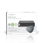 Nedis HDMI™-Switch | 3 poort(en) | 3x HDMI™ Input | 1x HDMI™ Output | 8K@60Hz | 45 Gbps | Afstandbestuurbaar | Aluminium | Antraciet Nedis HDMI™-Switch | 3 poort(en) | 3x HDMI™ Input | 1x HDMI™ Output | 8K@60Hz | 45 Gbps | Afstandbestuurbaar | Aluminium | Antraciet