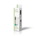 Nedis Stroomkabel | DC Female | F1 | Recht | Recht | Koper | 2.00 m | Rond | PVC | Zwart | Gift Box